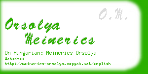 orsolya meinerics business card